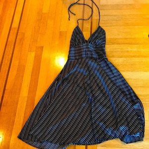 Le Chateau Black & White Stripped Dress, Size 1/2